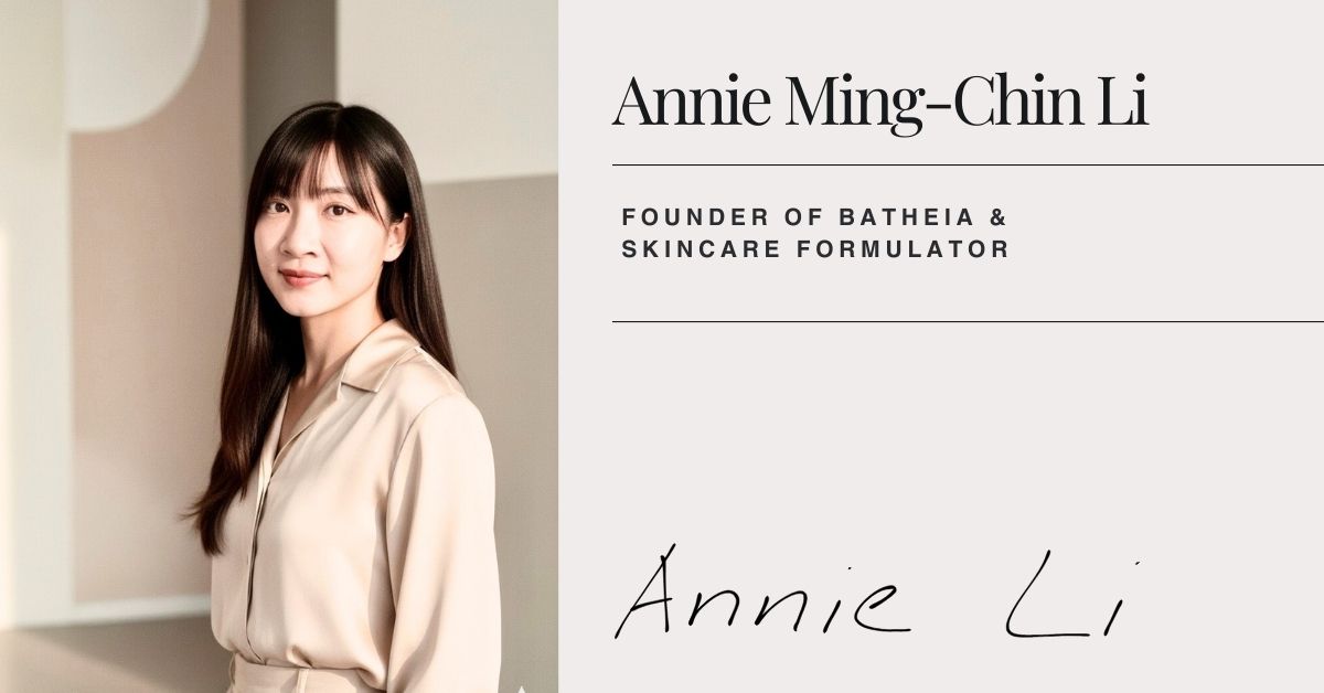 Annie, founder of BATHEIA – UK investment banker turned skincare entrepreneur creating dermatologist-tested, ocean-inspired luxury skincare.