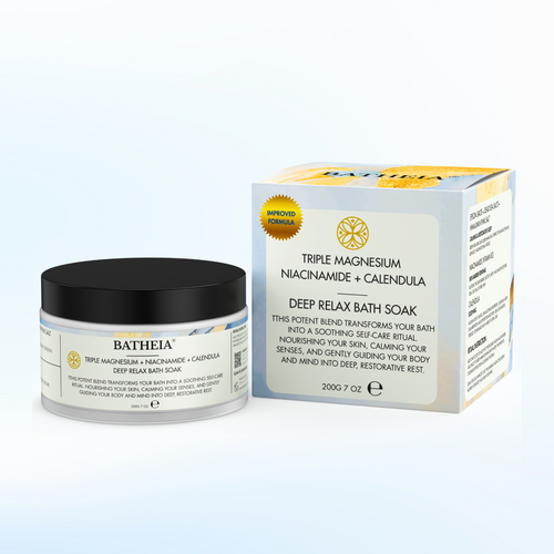 BATHEIA Epsom Bath Salts with Niacinamide & Vitamin B5 – Dead Sea & Himalayan Pink Salt Soak