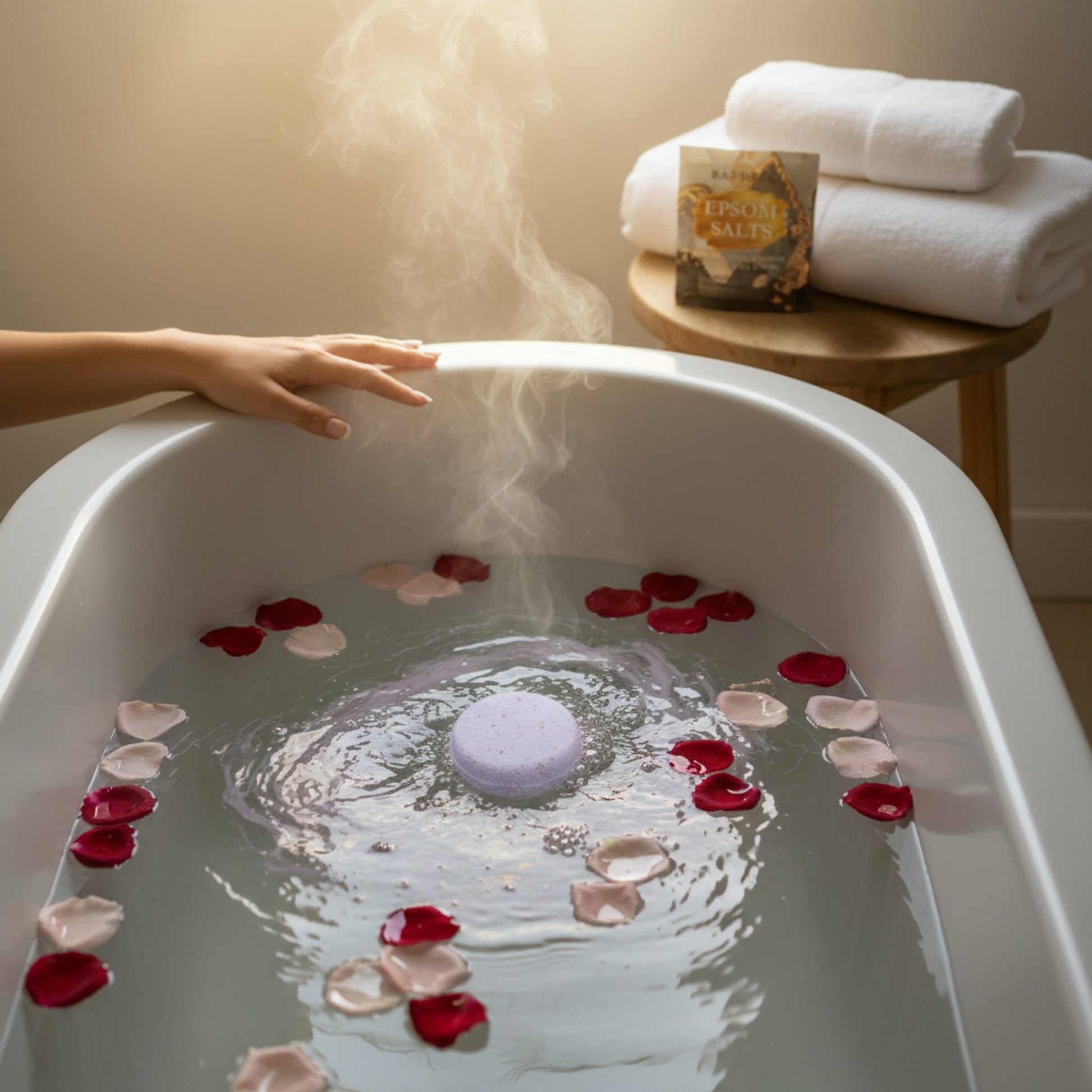 BATHEIA Barrier Support Rose Truffle – Mineral Bath Soak with Epsom Salt, Hyaluronic Acid, Niacinamide & Vitamin C_Bath